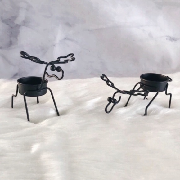 PartyLite Woodland Critters Tealight Pair Set Candle Holder Decor - Picture 3 of 12